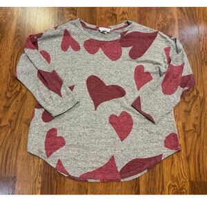 For the Republic Women’s Casual Hearts Top – Size 1X – Cozy Everyday Style